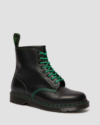 Dr Martens 1460 Contrast Stitch Smooth Kožené Čižmy Panske Čierne | 9564-KXIQV